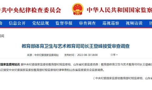 kaiyun·(中国)官方网站-教育部体育卫生与艺术教育司司长王登峰被查